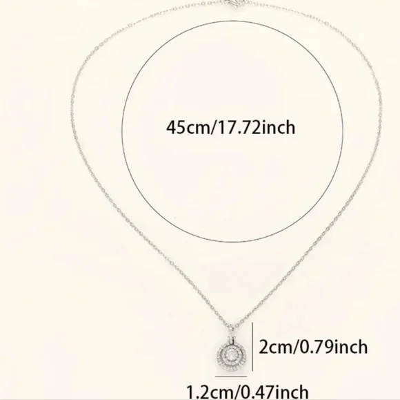 Gold plated diamond necklace - Picture 3 of 6